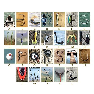 ''Fishing'' Alphabet Wall Art