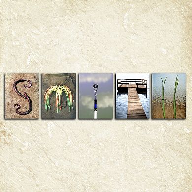 ''Fishing'' Alphabet Wall Art
