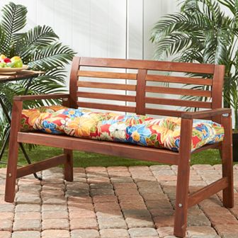Greendale Home Fashions Allover Print Outdoor Bench Cushion