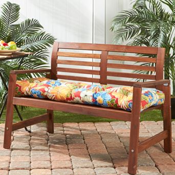 Greendale Home Fashions Allover Print Outdoor Bench Cushion