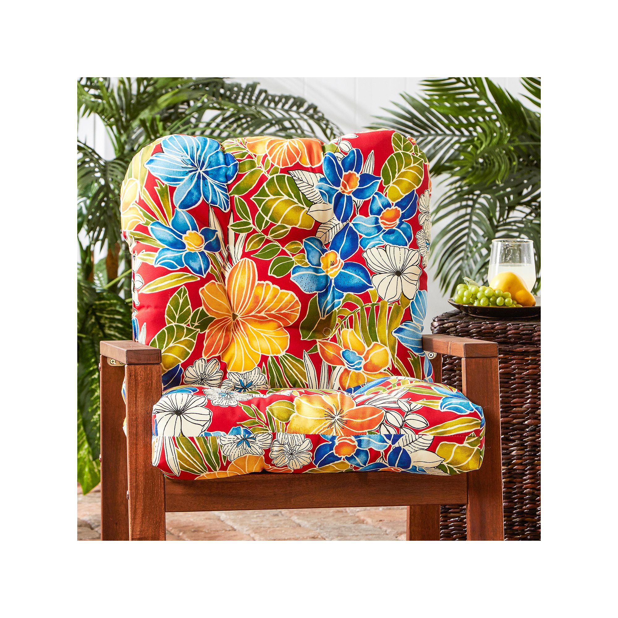 Greendale Home Fashions Outdoor Seat & Back Cushion, Red