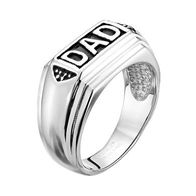 Stainless Steel '' Dad'' Ring - Men