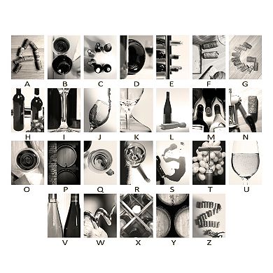 ''Wine'' Alphabet Wall Art