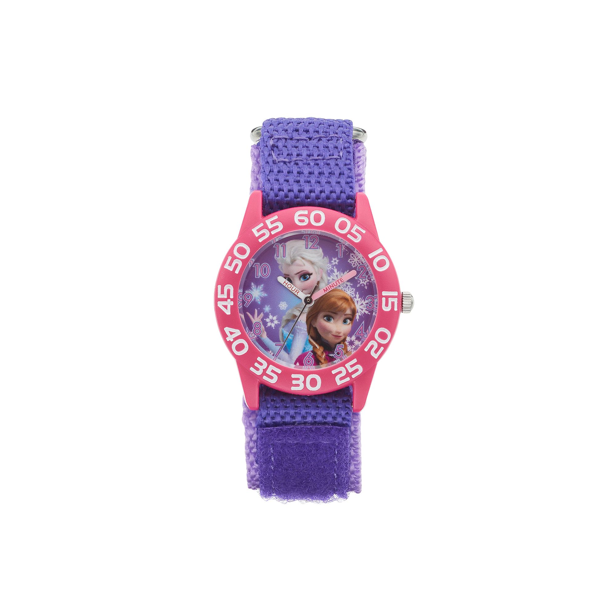 Disneys Frozen Elsa & Anna Kids Time Teacher Watch, Girls, Purple