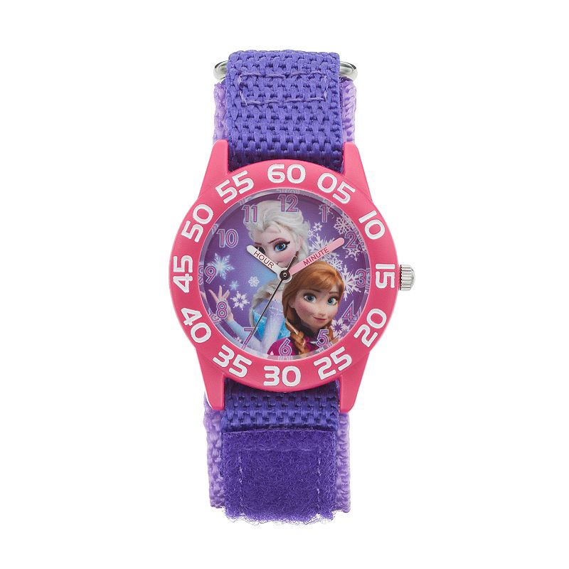 Disney's Frozen Elsa & Anna Kids' Time Teacher Watch, Girl's, Purple