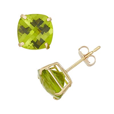 Designs by Gioelli Peridot 10k Gold Stud Earrings