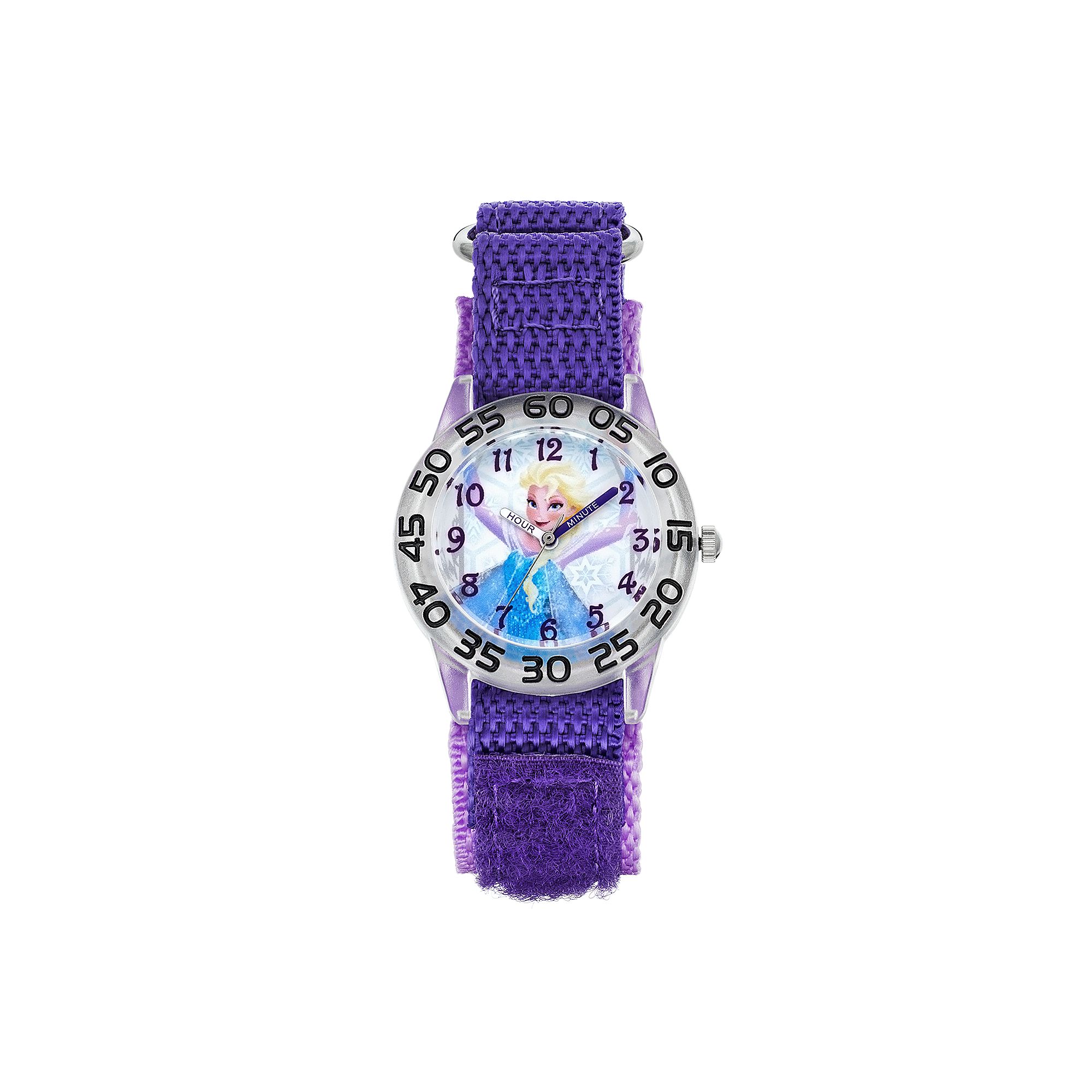 Disneys Frozen Elsa Kids Time Teacher Watch, Girls, Purple