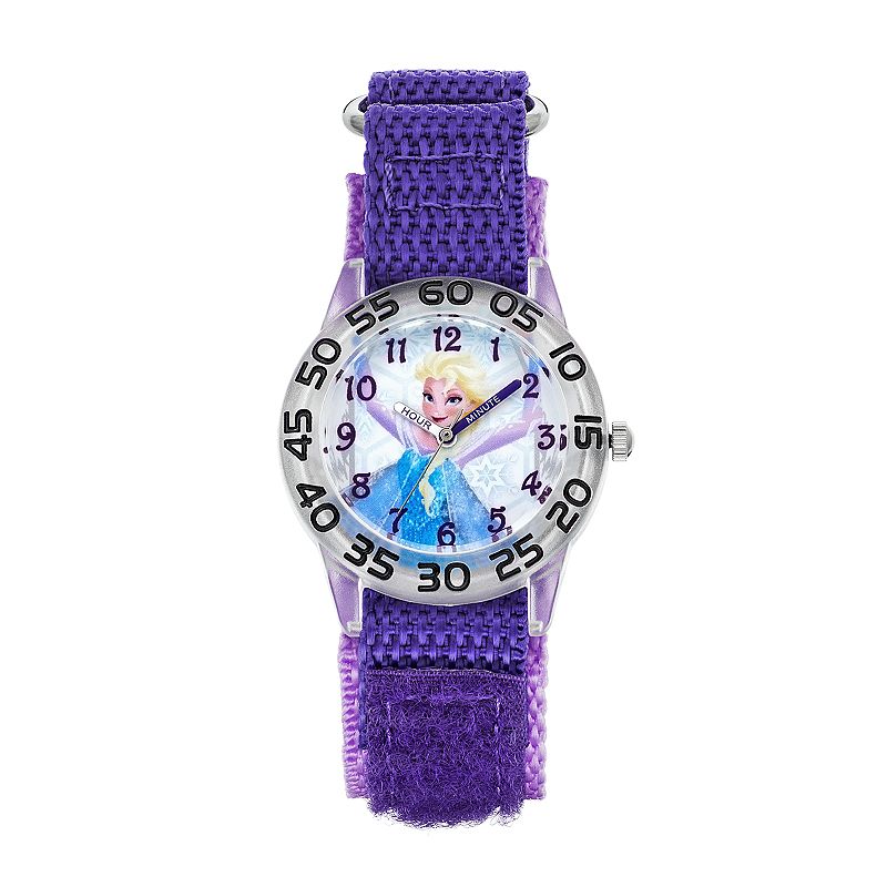 Disneys Frozen Elsa Kids Time Teacher Watch, Girls, Purple