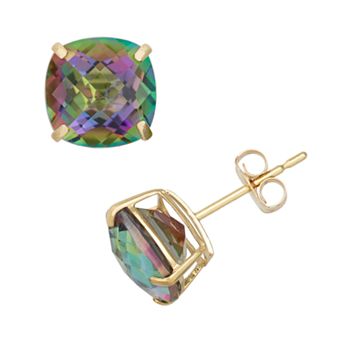 Designs by Gioelli Mystic Topaz 10k Gold Stud Earrings