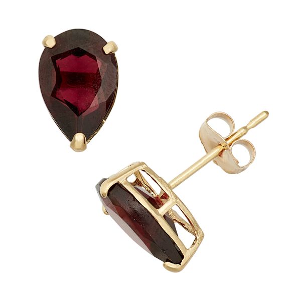 Garnet on sale teardrop earrings