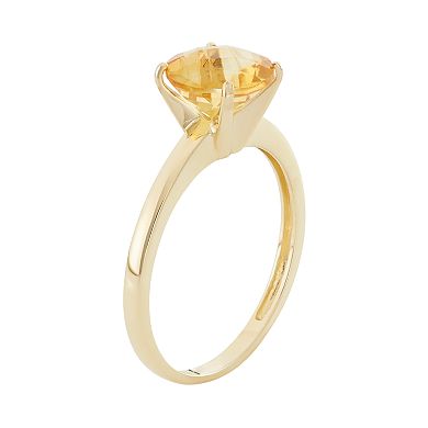 Citrine 10k Gold Ring