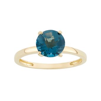 Designs by Gioelli London Blue Topaz 10k Gold Ring
