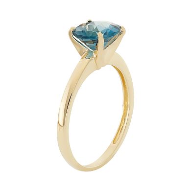 London Blue Topaz 10k Gold Ring