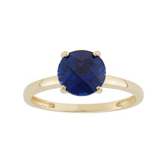 Designs by Gioelli Lab-Created Sapphire 10k Gold Ring