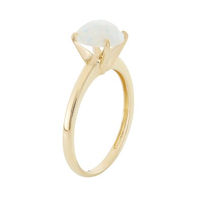 Lab-Created Opal 10k Gold Ring