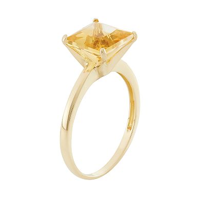 Citrine 10k Gold Ring