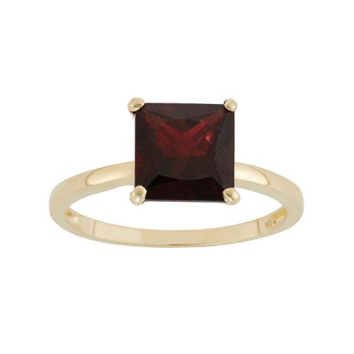 Garnet 10k Gold Ring