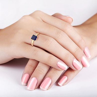 Lab-Created Sapphire 10k Gold Ring