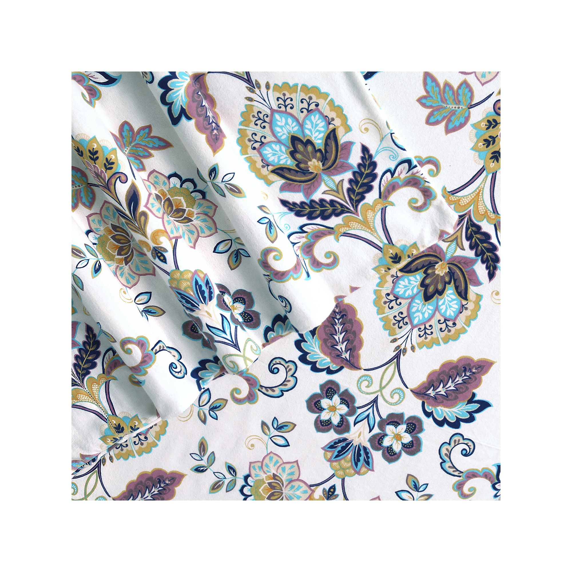 Tribeca Living Printed Deep-Pocket Flannel Sheets, Paisley