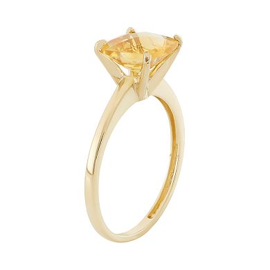 Citrine 10k Gold Ring