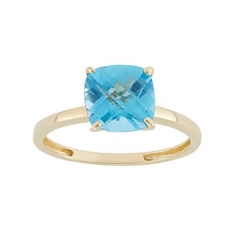 Designs by Gioelli Swiss Blue Topaz 10k Gold Ring