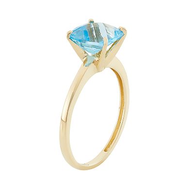 Designs by Gioelli Swiss Blue Topaz 10k Gold Ring