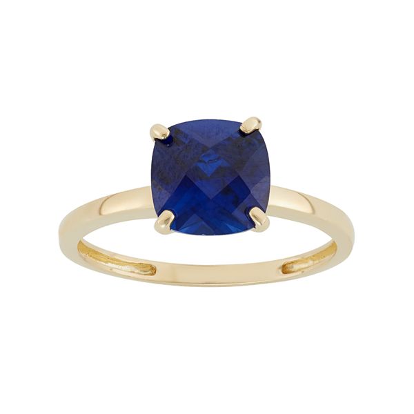 Designs by Gioelli Lab-Created Sapphire 10k Gold Ring