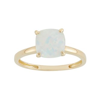 Designs by Gioelli Lab-Created Opal 10k Gold Ring