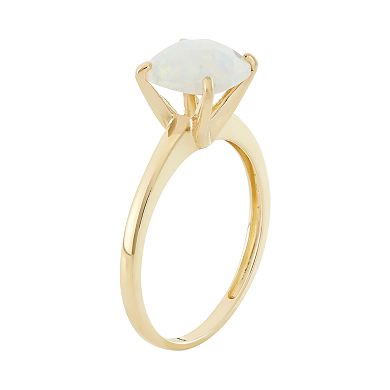 Lab-Created Opal 10k Gold Ring