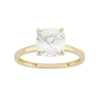 Designs by Gioelli Lab-Created White Sapphire 10k Gold Ring