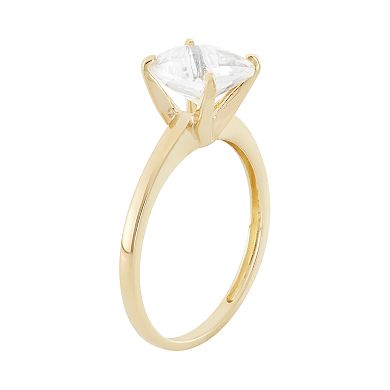 Lab-Created White Sapphire 10k Gold Ring