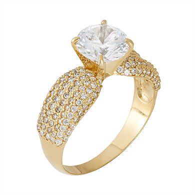 Cubic Zirconia Engagement Ring in 10k Gold