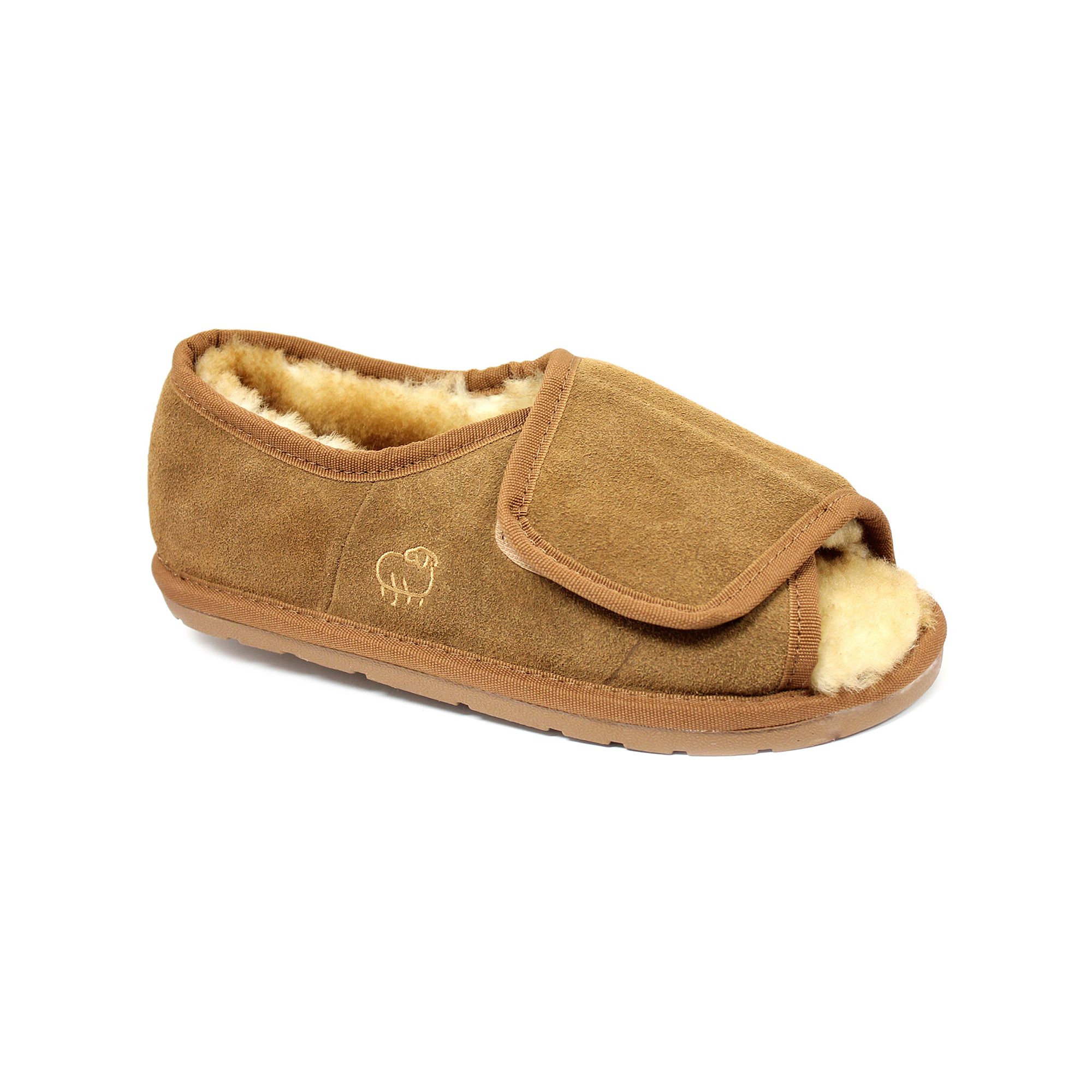 Mykos Mens Suede Wrap Slippers, Size: Small, Brown