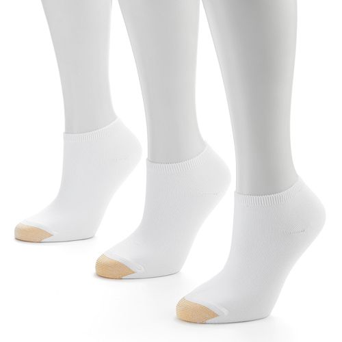 GOLDTOE 3pk. Ribbed NoShow Socks Women