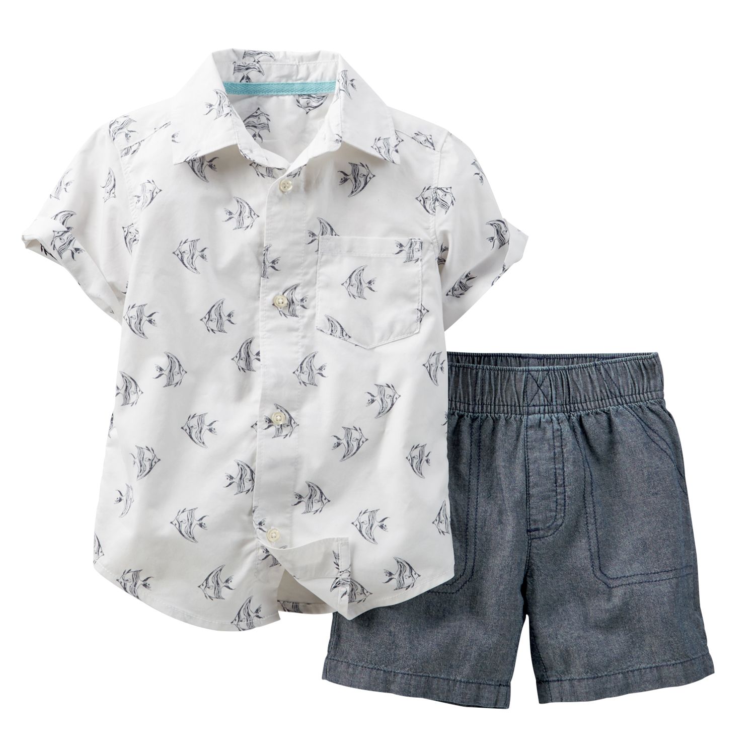 newborn white button down shirt