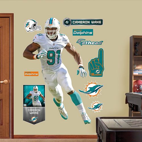Miami Dolphins Cameron Wake Defensive End Wall Decals by Fathead