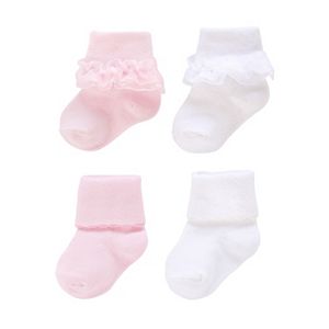 Baby/Toddler Jumping Beans® 4-pk. Ruffle Roll-Cuff Socks