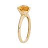 Citrine 10k Gold Heart Ring