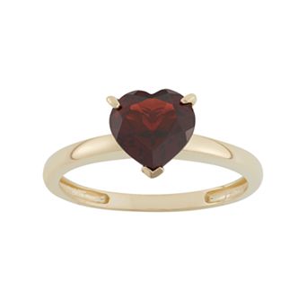 Designs by Gioelli Garnet 10k Gold Heart Ring
