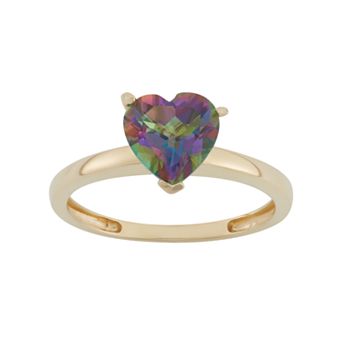 Designs by Gioelli Mystic Topaz 10k Gold Heart Ring