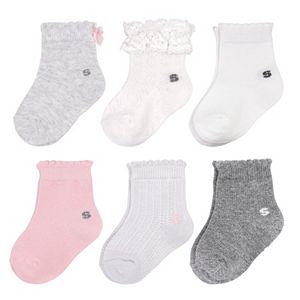 Baby Girl / Toddler Girl Jumping Beans® 6-pk. Roll-Cuff Socks