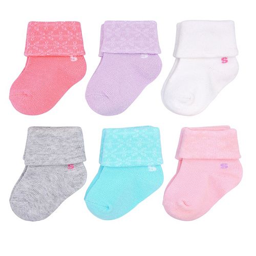 Baby Girl / Toddler Girl Jumping Beans® 6-pk. Printed Cuff Socks