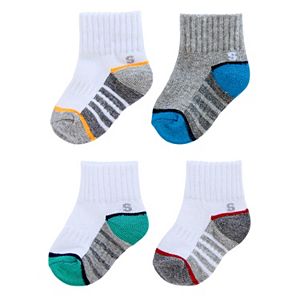Baby Boy / Toddler Boy Jumping Beans® 4-pk. Quarter Socks