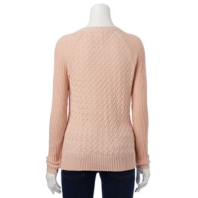 Women's Croft & Barrow® Cable-Knit Sweater