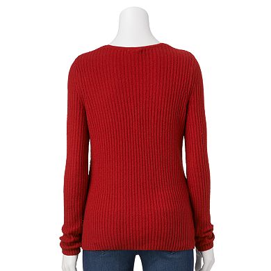 Women's Croft & Barrow® Cable-Knit Sweater