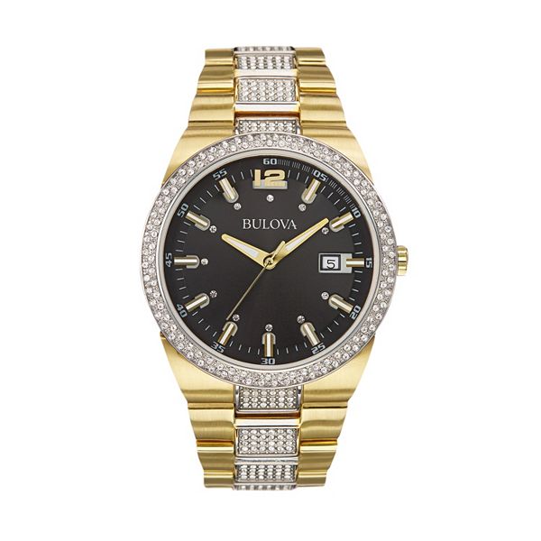 Bulova Men's Crystal Stainless Steel Watch - 98B235