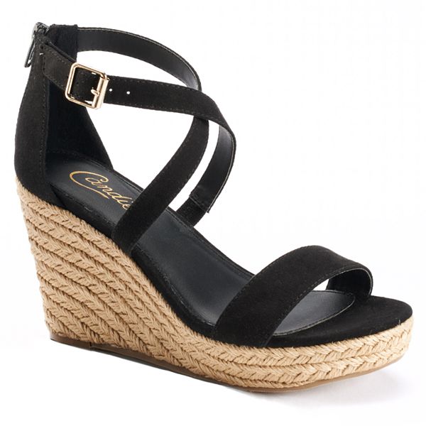 Kohls black deals wedge sandals