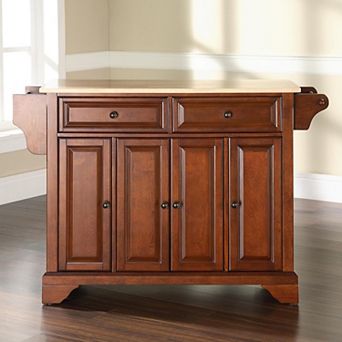 Crosley Lafayette Natural Top Kitchen Island