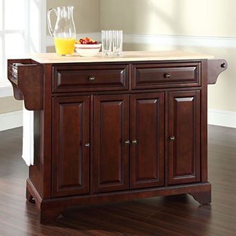 Crosley Lafayette Natural Top Kitchen Island