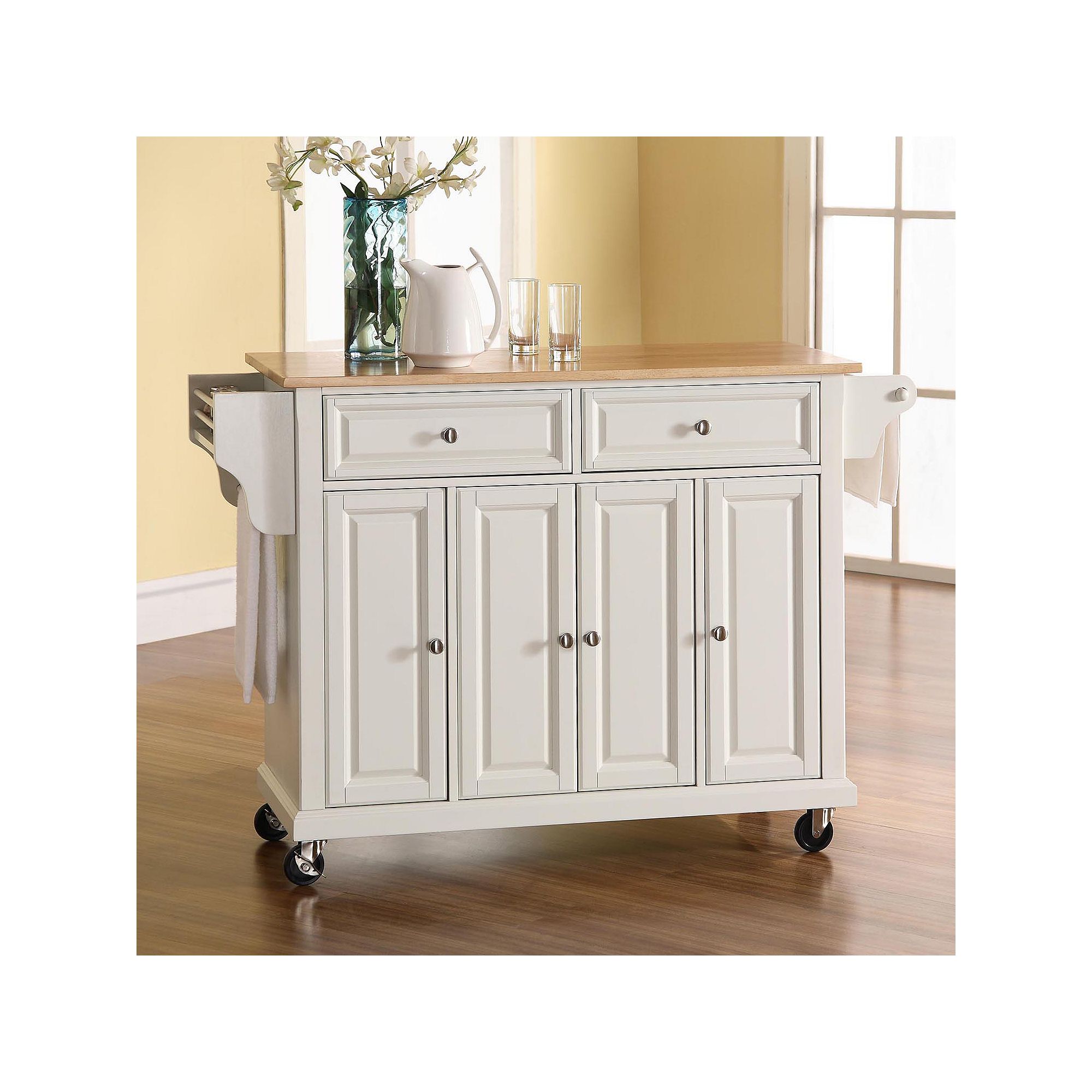 Crosley Kitchen Cart, White